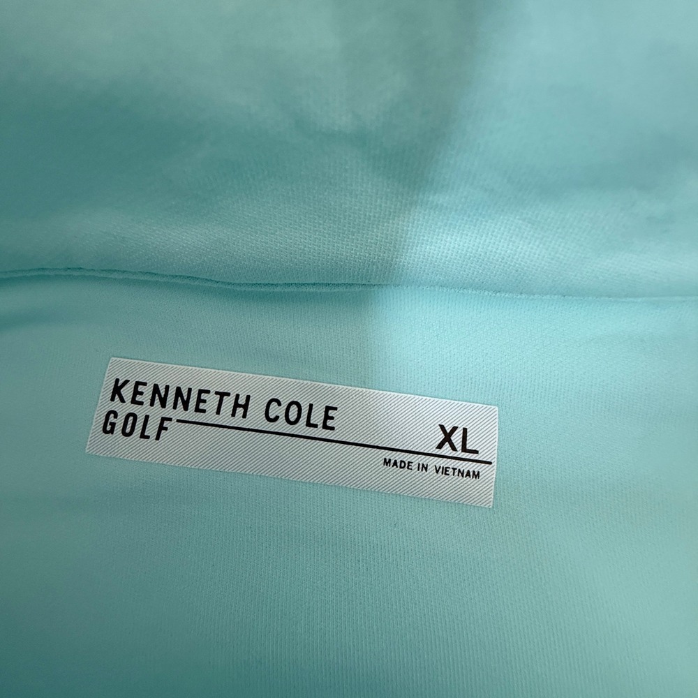 Kenneth Cole Golf Pullover Mens XL Blue NEW 1/4 Zip Herringbone KH9J54QW5BLP - Picture 3 of 8